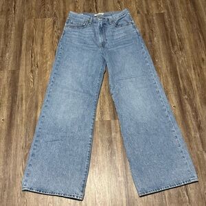 Levi's Ribcage Wide Leg Jeans Women's 30 High Rise Premium Denim Big E Denim